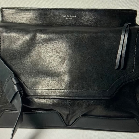 Rag & Bone Pilot Black Leather Satchel Bag - Picture 1 of 7